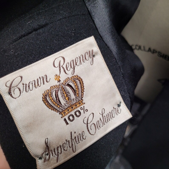 Black brown fur collar vintage 1960s coat - Picture 7 of 9